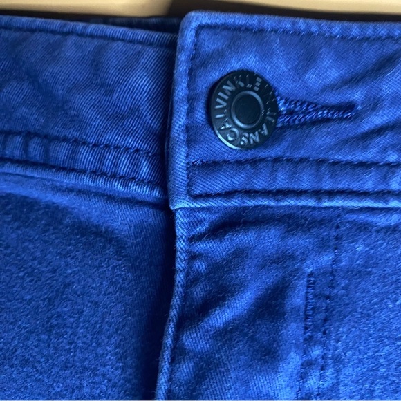 Calvin Klein Size 12 Ladies Straight Leg Jeans Women Dark  Wash Elastane Navy - Picture 3 of 11